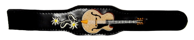 Bild 1 von Lederarmband<br>Akustik-Gitarre  / (Ausführung) Damen / (Farbe) braun / (Verschluss) mit Klettverschluss
