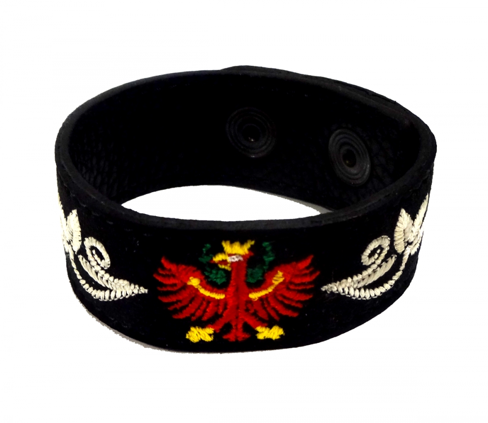 Bild 1 von Lederarmband  - Tiroler Adler (2)  / (Ausführung) Kinder / (Namensstick) mit Druckknöpfe ( + 2,- &euro; ) 