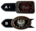 Bild 1 von Gürtelschnalle<br>mit Wunschlogo bestickt  / (Logo) 03-Tiroler Adler 3 / (Ausführung) B